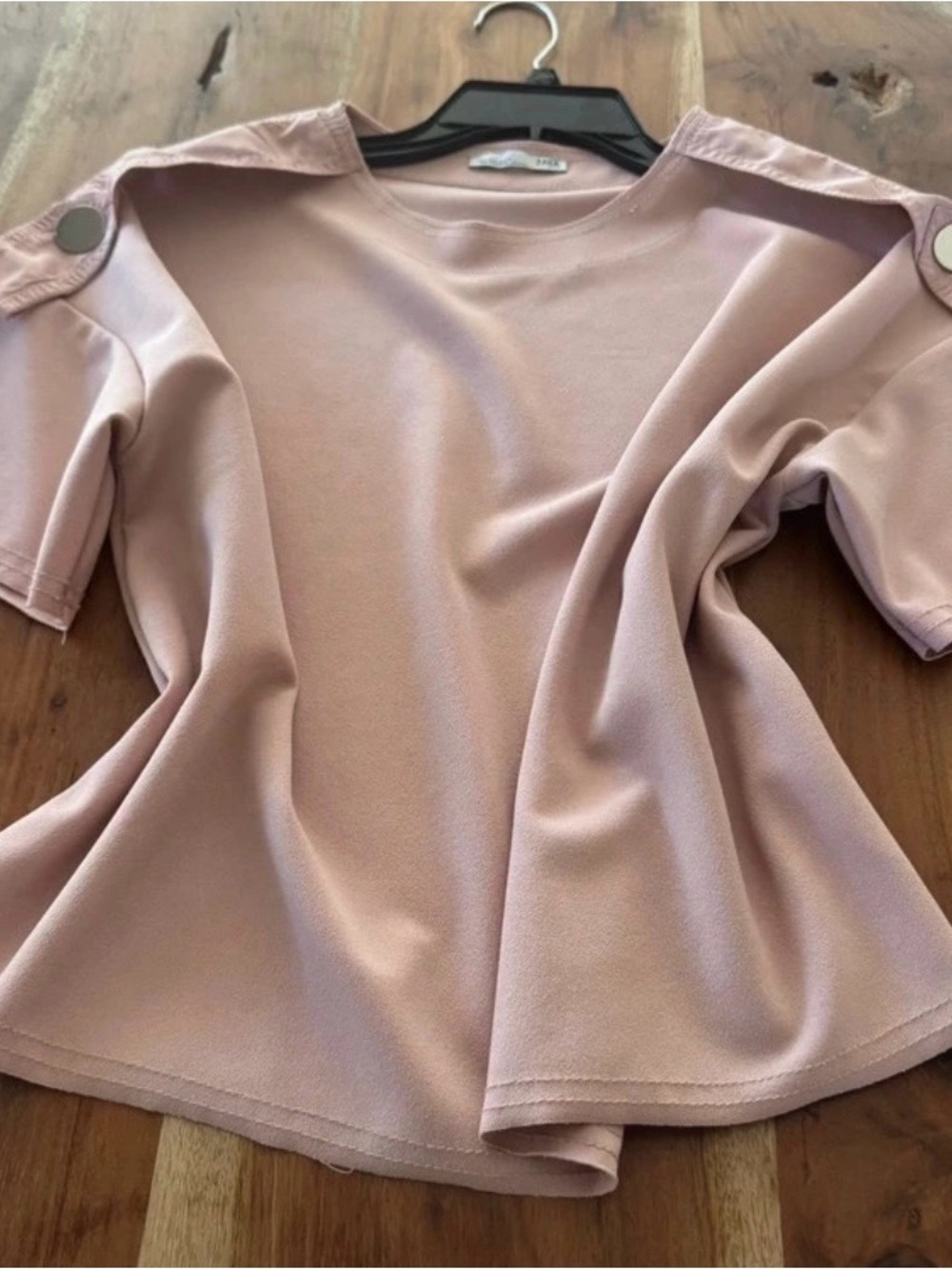 Zara Blush Pink Short Sleeve Top with Jewelry Set